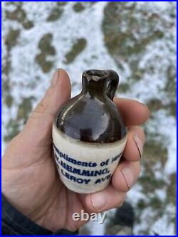 Rare Unlisted Miniature Liquor Jug, Walter Hemming, 168 Leroy Ave, Buffalo NY