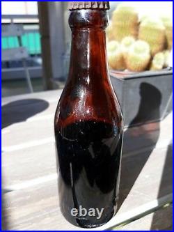 Rare Unopened Amber Coca Cola Coke Straight Side Bottle New York 1902-1915