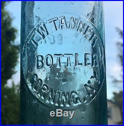 Rare Variant Emb. Corning NY Blobtop Beer T. W. Tanner Bottler Corning NY