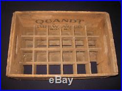 Rare Vintage 1933 Quandt Brewing Beer Vandercook Bottle Wooden Box Crate Troy Ny