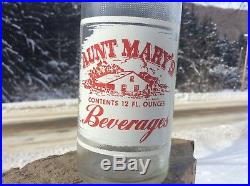 Rare Vintage Acl Soda Bottle Aunt Marys Beverages Rochester Ny Neat Cabin Pic