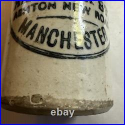 Rare Vintage English Brewed Beer Bottle Manchester NY Stoneware