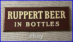 Rare Vintage RUPPERT BEER In Bottles REVERSE PAINT On GLASS ROG Bar Sign, NYC