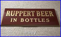 Rare Vintage RUPPERT BEER In Bottles REVERSE PAINT On GLASS ROG Bar Sign, NYC