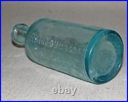 Rare W. H. MOUNTFORT, NEW YORK Collodion Chemical Bottle c1857 Crystal Varnish