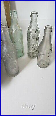 Red Top, Orange CRUSH, Lime Cola, New York soda vintage glass bottles, as is