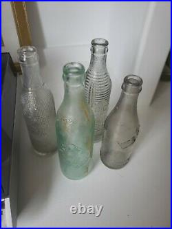 Red Top, Orange CRUSH, Lime Cola, New York soda vintage glass bottles, as is