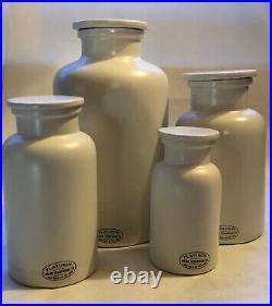 Restoration Hardware Union Stoneware Co Flatiron NY Bottle/ Farmhouse Jars Set/4
