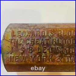 S. B. Leonardi's Co Blood Elixir Purifer New York Tampa Florida Fla Quack Damaged