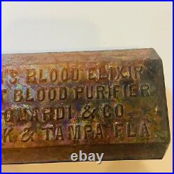 S. B. Leonardi's Co Blood Elixir Purifer New York Tampa Florida Fla Quack Damaged