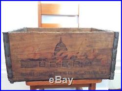 SCARCE! Haberle Congress Brewing Co. Syracuse, N. Y. Advertising Wood Crate Box