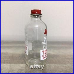 SINCLAIR Windshield Washer Solvent Empty Glass Bottle Sinclair Refining Co NY