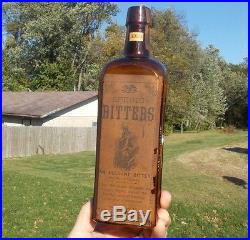 Spring Bitters W. D. Shedd Jamestown, Ny Unlisted Labeled Bottle Gardner Collection