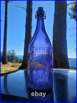 SPectacular Jumbo Amethyst Buffalo New York Bottle? 1880s Crystal Water W Top