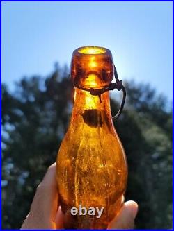 STellar Yellowish Amber W. E Drislane Co. New York Beer? Albany Liquor Bottle