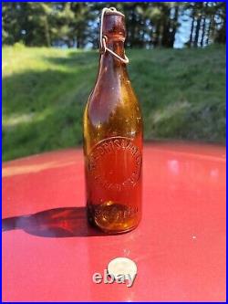 STellar Yellowish Amber W. E Drislane Co. New York Beer? Albany Liquor Bottle