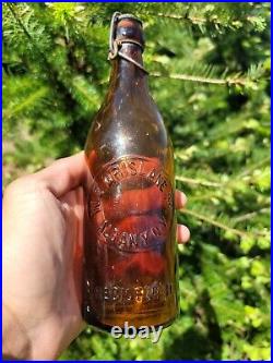 STellar Yellowish Amber W. E Drislane Co. New York Beer? Albany Liquor Bottle