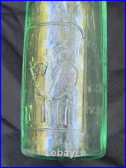 Scarce 1880s Blob Top New York Picture Soda? Quart Bartender GB Seely's Bottle