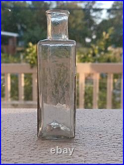 Scarce De Paus Flavoring Extract New York Open Pontiled Clear Flint Glass Bottle