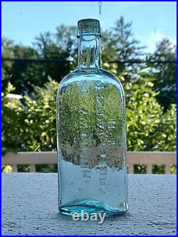 Scarce Pontiled Aqua Dr Giddings Preparations NY Medicine Bottle