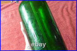 Seltzer Bottle Vintage Green Glass L. Dickstein Brooklyn NY 26oz Antique