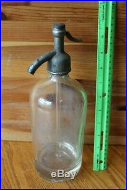 Seltzer Siphon Bottle Vintage John Morgan Brooklyn NY Glass Antique B. Levine