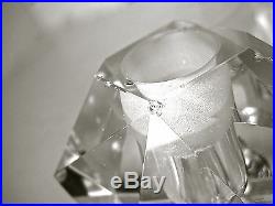 Set 2art Deco Hand Cuteuropean Lead Crystal Perfume Bottle Vanity Pair Acc 1960