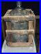 Silver Springs Water & Cooler NY Embossed 5 GAL Glass Water Bottle & Wood Crate