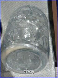 Silver Springs Water & Cooler NY Embossed 5 GAL Glass Water Bottle & Wood Crate