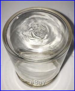 Small Whitall Tatum & Co Philadelphia New York Clear Museum Specimen Jar w Clamp