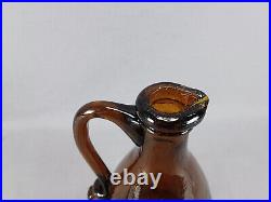 Star Whiskey W. B Crowell New York Amber Handled Pontiled Whiskey Bottle