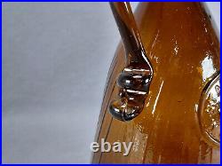 Star Whiskey W. B Crowell New York Amber Handled Pontiled Whiskey Bottle