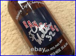 Stephane Matteau AUTOGRAPED Labett Blue Beer Bottle New York Rangers