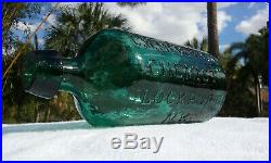 Stunning! 1800's G. W. Merchant Chemist Lockport N. Y. Antique Medicine Bottle