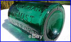 Stunning! 1800's G. W. Merchant Chemist Lockport N. Y. Antique Medicine Bottle