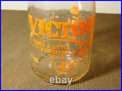 Sunshine Dairies Utica Ny 1944 Wwii 1 Qt Victory War Bond Creamer Milk Bottle