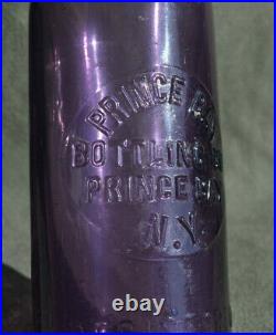 Super Rare Prince Bay purple bottle Staten Is. New York beer soda bottle