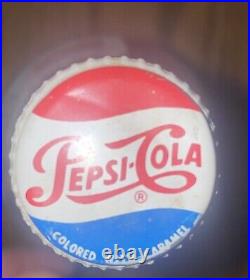 Super Rare Vintage 1970/1980's 32 oz Pepsi Cola Full Glass Bottle Soda New York