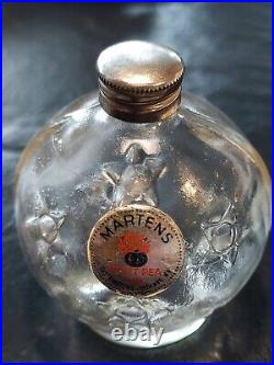 Sweet Pea Perfume Bottle Martens Fifth Ave NY w RARE PRESENTATION NUDE 1920s