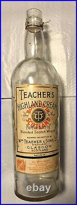 TEACHERS HIGHLAND CREAM LIQUOR BOTTLE SCHIEFFELIN. NEW YORK 1934 20 Tall