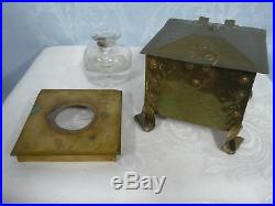 THE ART CRAFTS SHOP, BUFFALO N. Y, COPPER/BRASS INKWELL withBOTTLE & LETTER HOLDER