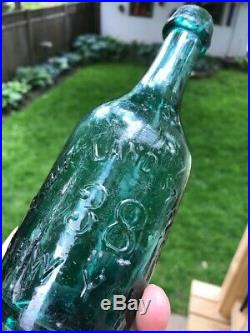 TWEDDLE'S SODA OR MINERAL WATER-NEW YORK. Teal, pontiled bottle from N. Y