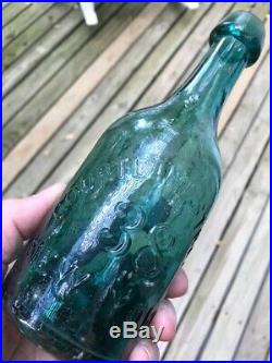 TWEDDLE'S SODA OR MINERAL WATER-NEW YORK. Teal, pontiled bottle from N. Y
