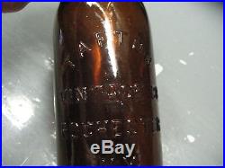 Tafton Vintage Co. Rochester N. Y. Amber Blob Top Beer / Soda Bottle