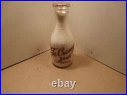 Te Cromey Dairy quart milk bottle, Clymer, N. Y. Baby's health