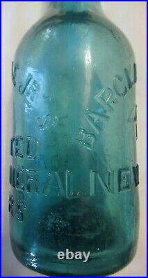 Teal Green Iron Pontil Tweddle Jr's NY Celebrated Soda or Mineral Water Bottle