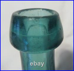 Teal Green Iron Pontil Tweddle Jr's NY Celebrated Soda or Mineral Water Bottle