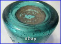 Teal Green Iron Pontil Tweddle Jr's NY Celebrated Soda or Mineral Water Bottle