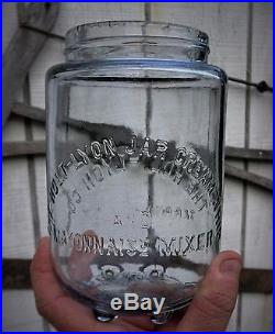 The HOLT-LYON CO. TARRYTOWN, N. Y. FOOTED QUART LIGHT CORNFLOWER BLUE BEATER JAR