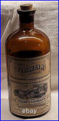 Tilden & Co. New Lebanon Ny Shaker Medicine Bottle Original Label Nice Graphics